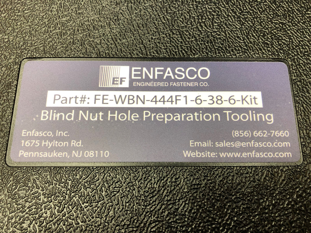 FEWBN444F16386KIT Blind Nut Hole Preparation Tooling Kit enfasco