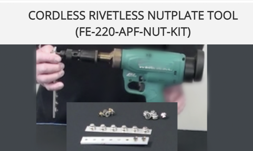 CORDLESS RIVETLESS NUTPLATE TOOL FE220APFNUTKIT enfasco